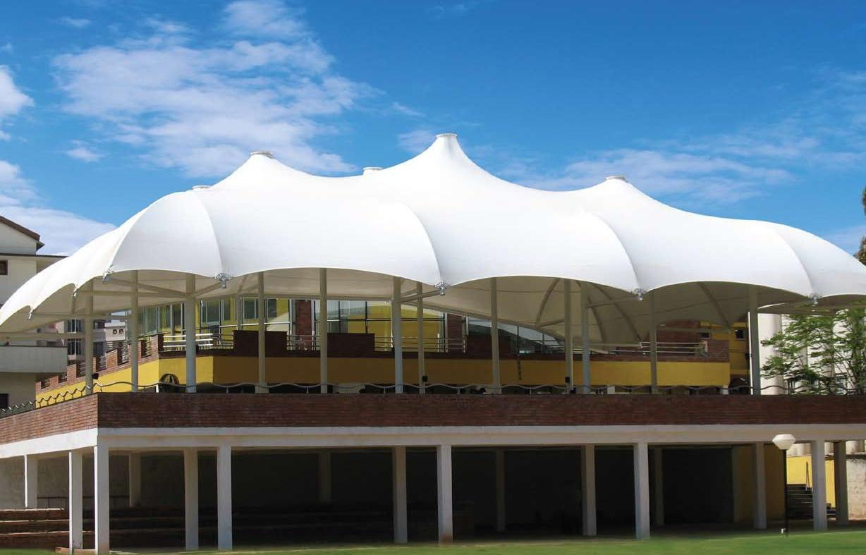 Commercial Canopies tensile structure by ArcShades